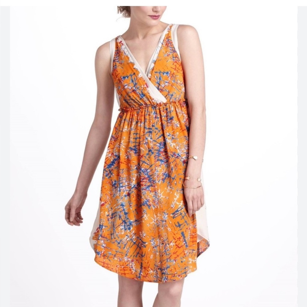 Anthropologie Tabitha Size 2  Multicolor Abstract Dress